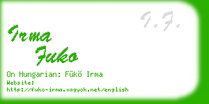 irma fuko business card